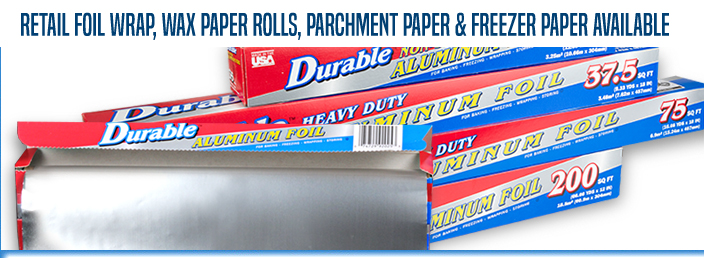 http://www.durablepackaging.com/images/header/Food_Service_Foil_Wrap_Wax_Paper_Parchment_Paper_Freezer_Paper.jpg