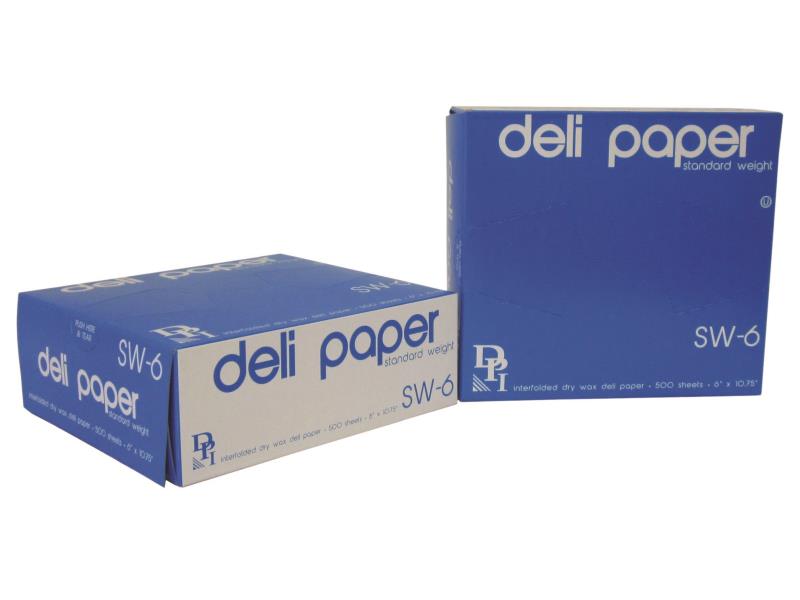 Durable Packaging Interfolded Deli Sheets, 10.75 x 6, Standard Weight, 500  Sheets/Box, 12 Boxes/Carton (SW6)
